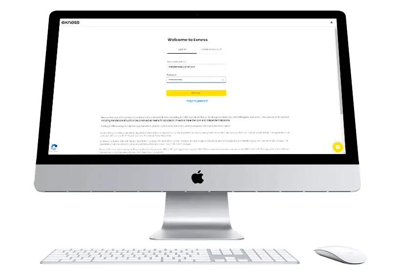 登入并授权使用 Mac 电脑上的 exness